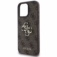 Guess Coque 4G Metal Logo Backcover Apple iPhone 16 Pro Max - Marron