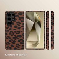 Selencia Coque Sabi imprimé panthère avec MagSafe Samsung Galaxy S24 Ultra - Mocha Brown