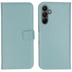 Selencia Étui de téléphone portefeuille en cuir véritable Samsung Galaxy A15 (5G/4G) - Air Blue