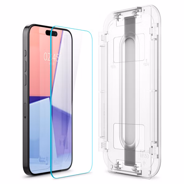 Spigen Protection d'écran en verre trempé GLAStR Fit + Applicator 2-pack Apple iPhone 15 Pro Max