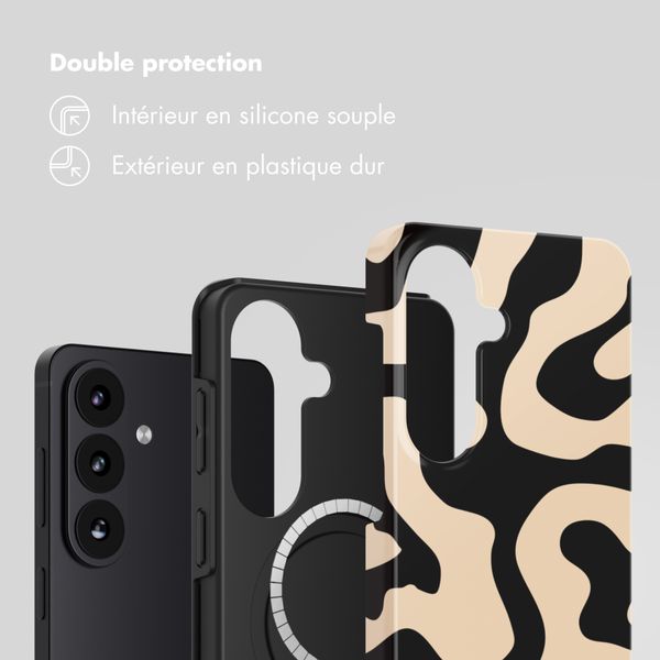 Selencia Coque arrière Vivid avec MagSafe Samsung Galaxy S26 Plus - Art Wave Black