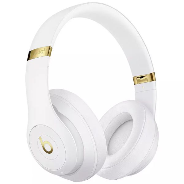 Beats Casque sans fil Studio3 - Casque circum-auriculaire sans fil - Avec réduction active du bruit - White Core