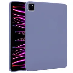 Accezz Coque Liquid Silicone avec porte-stylet iPad Pro 11 (2018/2020/2021/2022) - Lila