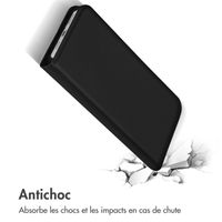 Accezz Étui de téléphone Slim Folio en cuir de qualité supérieure iPhone 14 Pro Max - Noir