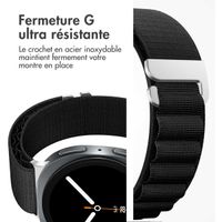 imoshion Bracelet en nylon Alpine Samsung Galaxy Watch 8 (40/44mm) / Classic (46mm) - Noir