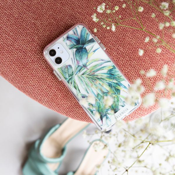 Selencia Coque très protectrice Zarya Fashion Samsung Galaxy A13 (4G) - Green Jungle Leaves