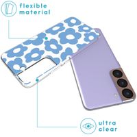 imoshion Coque Design Samsung Galaxy S22 - Retro Blue Flowers