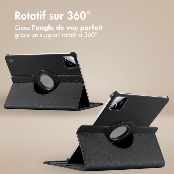 imoshion Coque tablette rotatif à 360° Xiaomi Pad 8 / 8 Pro - Noir