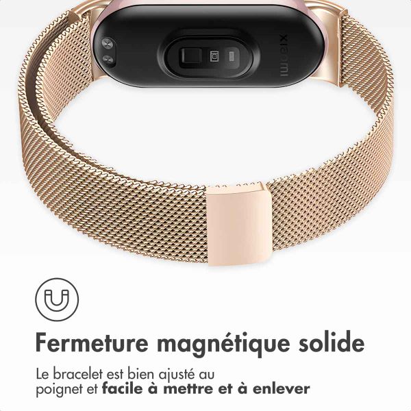 imoshion Bracelet magnétique milanais Xiaomi Smart Band 8 / 9 - Rose Doré