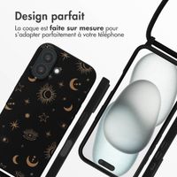 imoshion Coque design en silicone avec cordon iPhone 16 - Sky Black