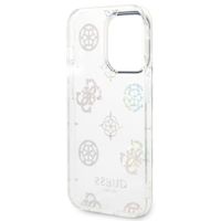 Guess Coque Peony Glitter iPhone 14 Pro - Blanc