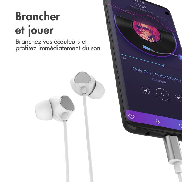 imoshion ﻿Ecouteurs Intra-auriculaires - Ecouteurs filaires - Connexion USB-C - Blanc