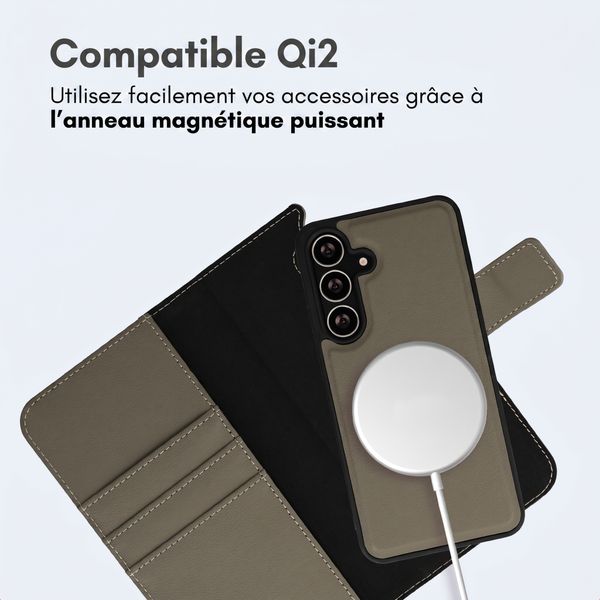 imoshion Étui portefeuille luxe 2-en-1 amovible Samsung Galaxy S24 FE - Vert