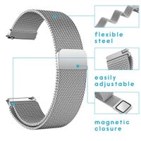 imoshion Bracelet magnétique milanais Samsung Galaxy Watch 4 / 5 / 6 / 7 / FE (20 mm) - Argent