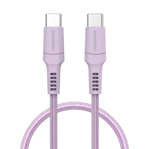 imoshion Braided USB-C vers câble USB-C - 1 mètre - Lilas