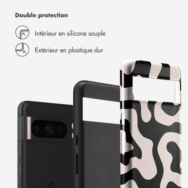 Selencia Coque arrière Vivid Tough Google Pixel 8 Pro - Art Wave Black