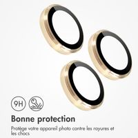 imoshion ﻿Lot de 2 protections d'objectif de caméra Apple iPhone 14 Pro / 14 Pro Max - Dorée