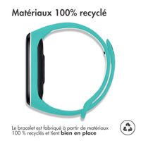 imoshion Bracelet sportif en silicone Xiaomi Mi Band 5 / 6 - Turquoise / Blanc