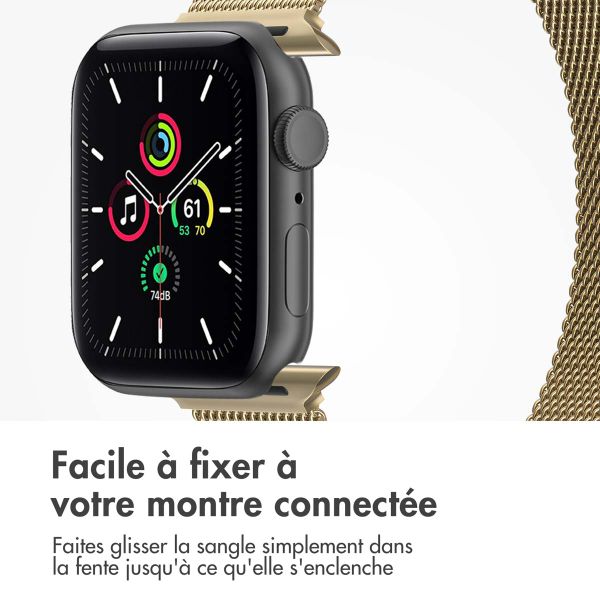 imoshion Bracelet magnétique milanais Apple Watch Series 1 á 10 / SE / Ultra (2) (44/45/46/49 mm) - Taille M - Champagne