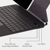 Accezz Clavier Bluetooth magnétique Apple iPad Air 11 pouces (2025) M3 / (2024) M2 / Pro 11 (2018/2020/2021/2022) - QWERTY / NL - Noir