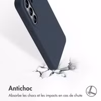 Accezz Coque Liquid Silicone Samsung Galaxy S26 - Bleu foncé