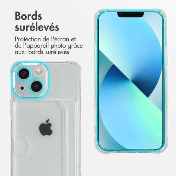 imoshion Coque silicone avec porte-cartes Apple iPhone 13 Mini - Transparent