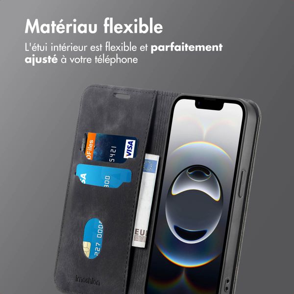 imoshion Étui de téléphone portefeuille Slim Apple iPhone 16e - Noir