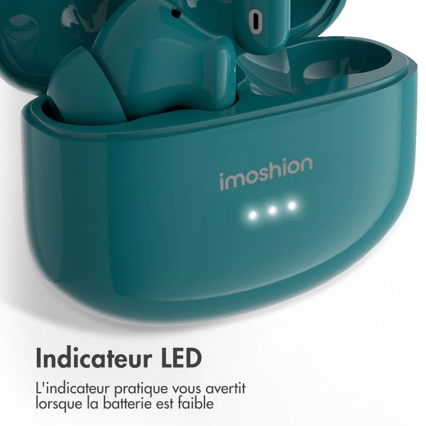 imoshion Aura Pro Écouteurs intra-auriculaires sans fil - Réduction active du bruit (ANC) - Petrol Green