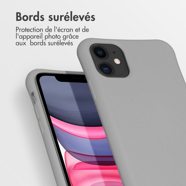 imoshion Coque de couleur avec cordon amovible iPhone 11 - Gris