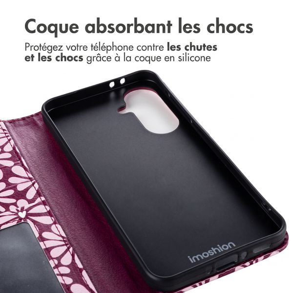 imoshion Étui de télephone portefeuille Design Samsung Galaxy A37 (5G) - Bloom Love Blush