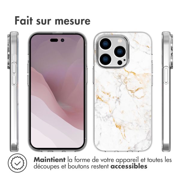 imoshion Coque Design iPhone 14 Pro - White Marble