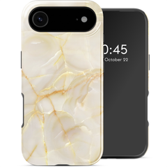 Selencia Coque arrière Vivid avec MagSafe Apple iPhone Air - Golden Beige Marble