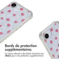 imoshion Coque Design avec cordon Apple iPhone 16e - Dusty Rose Connected Hearts