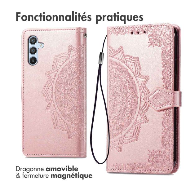 imoshion Etui de télephone Mandala Samsung Galaxy A34 (5G) - Rose Doré