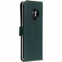 Selencia Étui portefeuille en cuir véritable Samsung Galaxy S9 - Vert