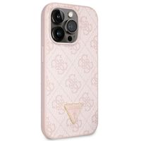 Guess Coque 4G Logo Triangle Strass iPhone 15 Pro - Rose