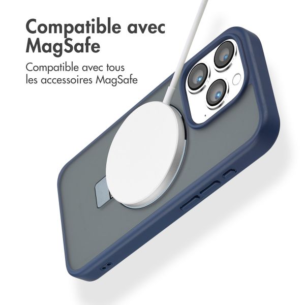 Accezz Coque Ring Stand avec MagSafe iPhone 15 Pro - Blue