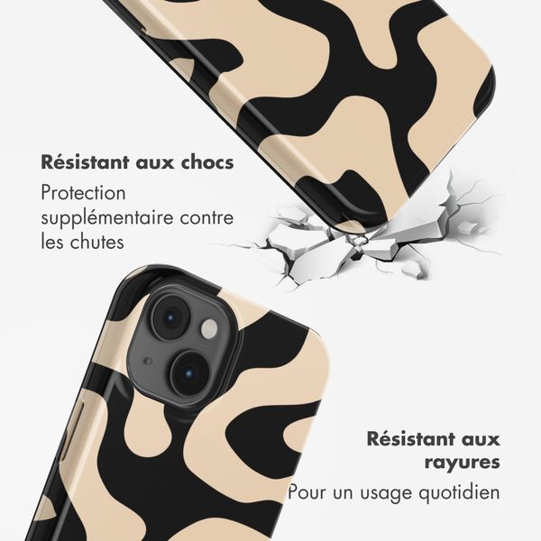 Selencia Coque arrière Vivid avec MagSafe Apple iPhone 14 - Art Wave Black