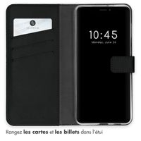 Selencia Étui portefeuille en cuir véritable Apple iPhone 13 - Noir