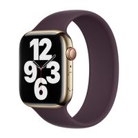 Apple Bracelet Boucle unique en Silicone Apple Watch Series 1 - 9 / SE (38/40/41 mm) | Series 10 / 11 (42 mm) - Taille 6 - Dark Cherry