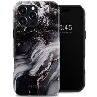 Selencia Coque arrière Vivid Tough avec MagSafe iPhone 16 Pro Max - Chic Marble Black