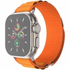 imoshion Bracelet en nylon Alpine Apple Watch Series 1 t/m 11 / SE / Ultra (44/45/46/49 mm) - Orange