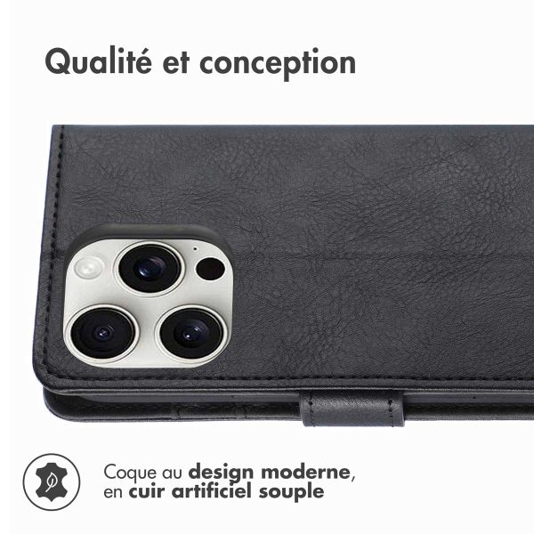 imoshion Étui de télephone portefeuille Apple iPhone 16 Pro Max - Noir