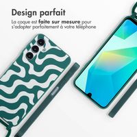 imoshion Coque design en silicone avec cordon Samsung Galaxy A16 - Petrol Green Groovy