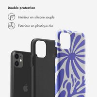 Selencia Coque arrière Vivid Tough iPhone 11 - Modern Bloom Sapphire Blue