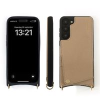 Dutchies Coque avec porte-cartes Samsung Galaxy S24 Ultra - Cordon de téléphone non inclus - Beige