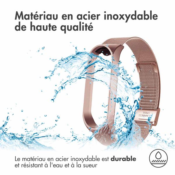 imoshion Bracelet pliant Milanese Xiaomi Mi Band 7 - Rose