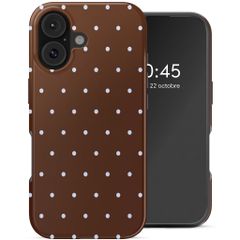 Selencia Coque arrière Vivid avec MagSafe Apple iPhone 17 - Happy Dots Chocolate