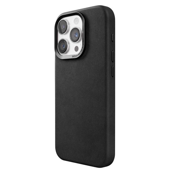 Woodcessories Coque Bio Leather MagSafe iPhone 15 Pro - Noir