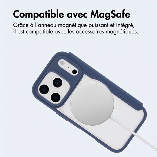 imoshion Bookcase transparente avec MagSafe Apple iPhone 17 Pro - Bleu